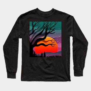 Spooky forest night. Long Sleeve T-Shirt